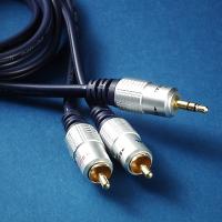 High quality 3.5 stereo male plug to 2 x RCA plug cable