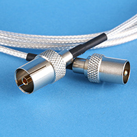 Silver plated TV male to female cable