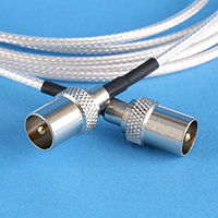 Silver plated TV male to  male cable