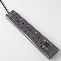 4 Gangs Power Socket with PD USB Charger (Output: 28W max.)