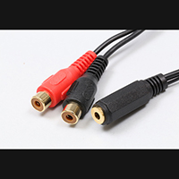 High Quality 3.5 Stereo Female Plug to 2x RCA Female Plug Cable